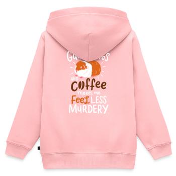 Cobayes - Sweat Premium à capuche zippé enfant bio - rose - Dos - AI Model Kid Female (0cm)