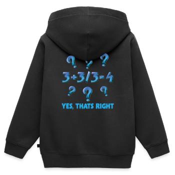 Mathématiques Calcul des étudiants Mathématiciens - Sweat Premium à capuche zippé enfant bio - noir - Dos - AI Model Kid Male (0cm)