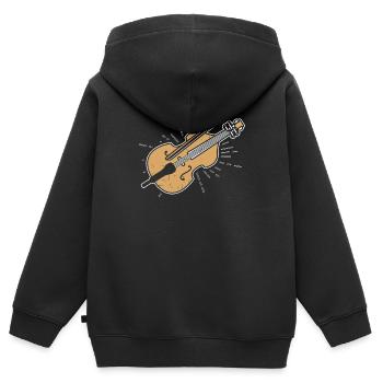 Cello - Kinder Premium Organic Zip Hoodie - Schwarz - Hinten - AI Model Kid Male (0cm)