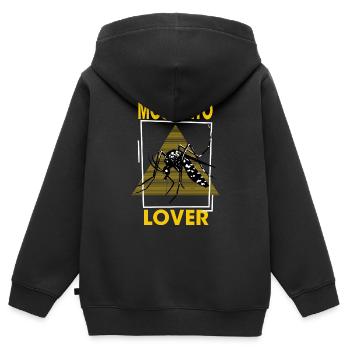 Mosquito Lover - Komarac, Komar, Malaria Mosquito - Kinder Premium Organic Zip Hoodie - Schwarz - Hinten - AI Model Kid Male (0cm)
