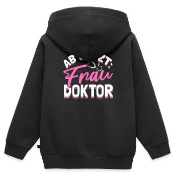 Lustig Doktortitel Spruch Frauen Doktor Geschenk - Kinder Premium Organic Zip Hoodie - Schwarz - Hinten - AI Model Kid Male (0cm)