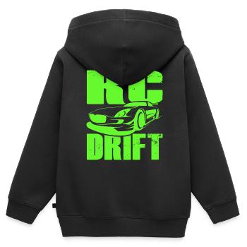 RC - Drift - Kinder Premium Organic Zip Hoodie - Schwarz - Hinten - AI Model Kid Male (0cm)