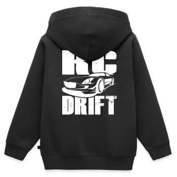 RC - Drift - Kinder Premium Organic Zip Hoodie - Schwarz - Hinten - AI Model Kid Male (0cm)
