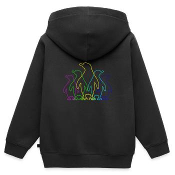 Penguin environmental protection - Kids Premium Organic Zip-up Hoodie - black - Back - AI Model Kid Male (0cm)
