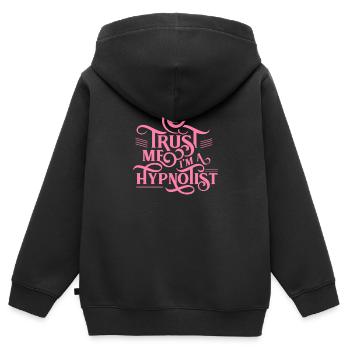 Hypnotiseur d'équipe Hypnose Hypnotiser Hypnotique - Sweat Premium à capuche zippé enfant bio - noir - Dos - AI Model Kid Male (0cm)