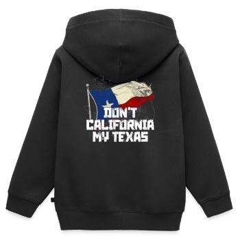 Texas - Sweat Premium à capuche zippé enfant bio - noir - Dos - AI Model Kid Male (0cm)
