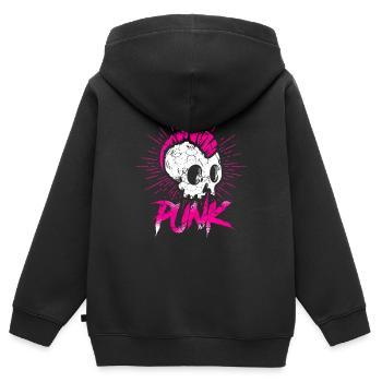 Punk Musik Einhorn Girl Punker Rock Anarchie - Kinder Premium Organic Zip Hoodie - Schwarz - Hinten - AI Model Kid Male (0cm)