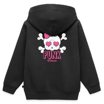 Punk rock musique punk rocker punks punk cadeau - Sweat Premium à capuche zippé enfant bio - noir - Dos - AI Model Kid Male (0cm)