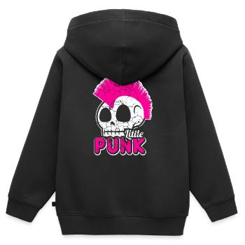Punk rock musique punk rocker punks punk cadeau - Sweat Premium à capuche zippé enfant bio - noir - Dos - AI Model Kid Male (0cm)