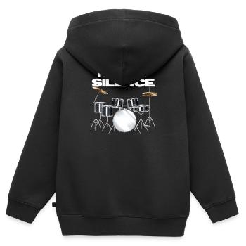 Schlagzeug Schlagzeuger Drumsticks - Kinder Premium Organic Zip Hoodie - Schwarz - Hinten - AI Model Kid Male (0cm)