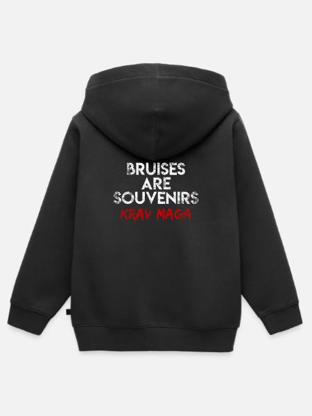 Krav Maga - Hoodie Premium med dragkedja barn ekologisk - svart
