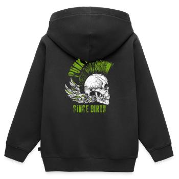 Punk rock punk punker musique rétro punks - Sweat Premium à capuche zippé enfant bio - noir - Dos - AI Model Kid Male (0cm)
