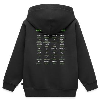 Wahrscheinlichkeit und Statistik Mathe - Kinder Premium Organic Zip Hoodie - Schwarz - Hinten - AI Model Kid Male (0cm)