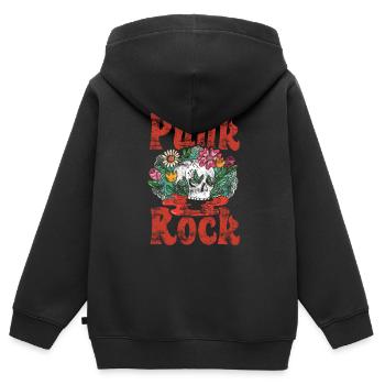 Punk Totenkopf Punkrock Punks Punkrocker - Kinder Premium Organic Zip Hoodie - Schwarz - Hinten - AI Model Kid Male (0cm)