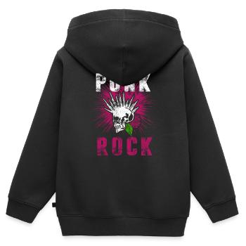 Punk Totenkopf Punkrock Punks Punkrocker - Kinder Premium Organic Zip Hoodie - Schwarz - Hinten - AI Model Kid Male (0cm)