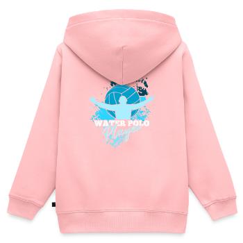 Wasserball - Kinder Premium Organic Zip Hoodie - Rosa - Hinten - AI Model Kid Female (0cm)