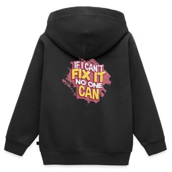 craftsman - Kids Premium Organic Zip-up Hoodie - black - Back - AI Model Kid Male (0cm)
