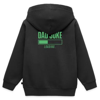 Papa Blague Papa Blague Drôle Père Blagues - Sweat Premium à capuche zippé enfant bio - noir - Dos - AI Model Kid Male (0cm)