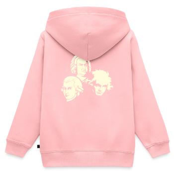 Beethoven Bach Mozart - Kinder Premium Organic Zip Hoodie - Rosa - Hinten - AI Model Kid Female (0cm)