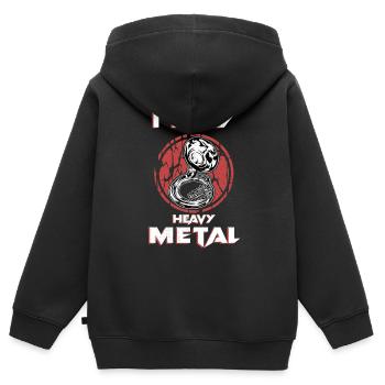 I Play Heavy Metal Shirt Sousaphon Big Band Tuba - Kinder Premium Organic Zip Hoodie - Schwarz - Hinten - AI Model Kid Male (0cm)