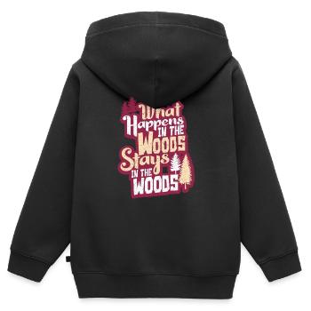 Holzfäller - Kinder Premium Organic Zip Hoodie - Schwarz - Hinten - AI Model Kid Male (0cm)