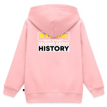 Historiker Geschichte - Kinder Premium Organic Zip Hoodie - Rosa - Hinten - AI Model Kid Female (0cm)