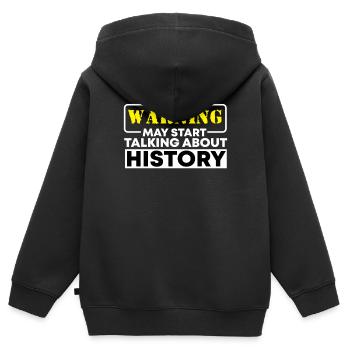 Historiker Geschichte - Kinder Premium Organic Zip Hoodie - Schwarz - Hinten - AI Model Kid Male (0cm)