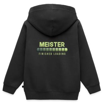Meister Ladebalken - Kinder Premium Organic Zip Hoodie - Schwarz - Hinten - AI Model Kid Male (0cm)