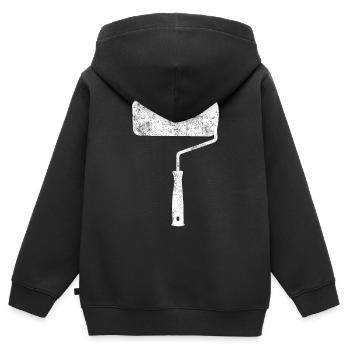 Peintre peintre - Sweat Premium à capuche zippé enfant bio - noir - Dos - AI Model Kid Male (0cm)