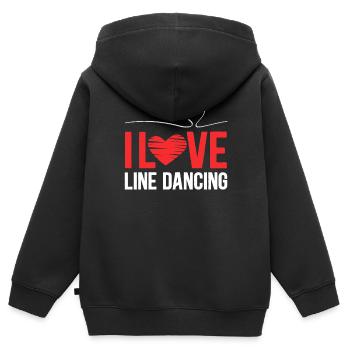 Linedance Dear Wild West - Sweat Premium à capuche zippé enfant bio - noir - Dos - AI Model Kid Male (0cm)