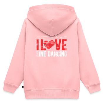 Linedance - Kinder Premium Organic Zip Hoodie - Rosa - Hinten - AI Model Kid Female (0cm)