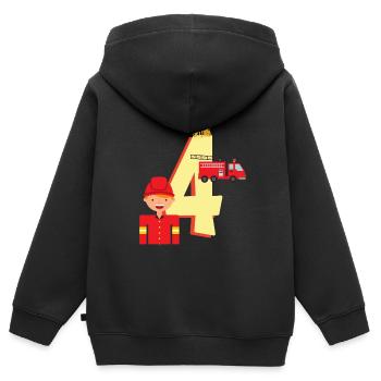 Lustiges Kinder Geburtstagsshirt Berufswunsch - Kinder Premium Organic Zip Hoodie - Schwarz - Hinten - AI Model Kid Male (0cm)