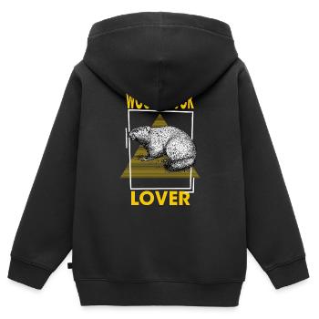 Woodchuck Lover - Bosmarmot, marmot, marmot ju - Kids Premium Organic Zip-up Hoodie - black - Back - AI Model Kid Male (0cm)