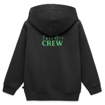 Forestier forestier forestier forestier forestier - Sweat Premium à capuche zippé enfant bio - noir - Dos - AI Model Kid Male (0cm)