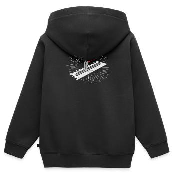 Handwerker - Kinder Premium Organic Zip Hoodie - Schwarz - Hinten - AI Model Kid Male (0cm)