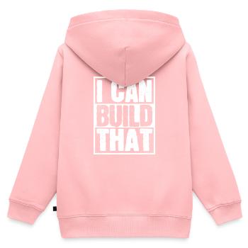Carpenter Handyman Woodworker - Kinder Premium Organic Zip Hoodie - Rosa - Hinten - AI Model Kid Female (0cm)