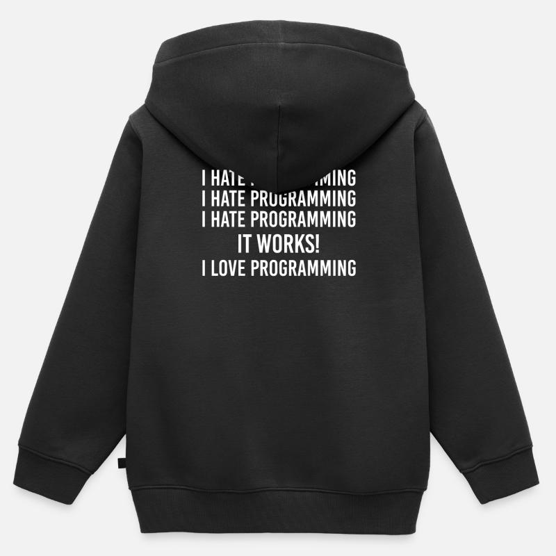 Programmierer - Kinder Premium Organic Zip Hoodie - Schwarz