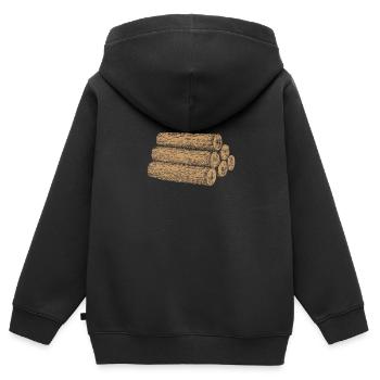 Holzfäller - Kinder Premium Organic Zip Hoodie - Schwarz - Hinten - AI Model Kid Male (0cm)