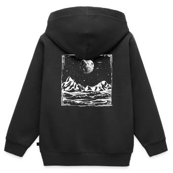 Astronomie - Kinder Premium Organic Zip Hoodie - Schwarz - Hinten - AI Model Kid Male (0cm)