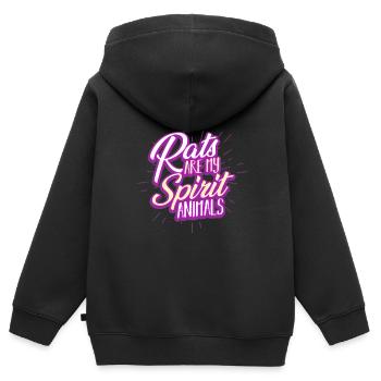 Rats - Kids Premium Organic Zip-up Hoodie - black - Back - AI Model Kid Male (0cm)