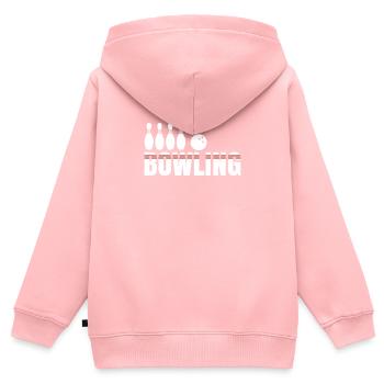 bowling - Kids Premium Organic Zip-up Hoodie - rose - Back - AI Model Kid Female (0cm)