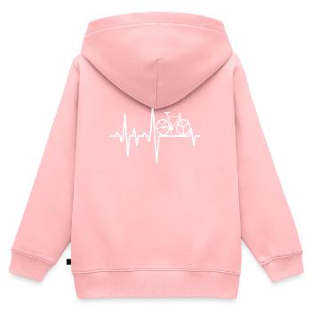 Rennrad - Kinder Premium Organic Zip Hoodie - Rosa - Hinten - AI Model Kid Female (0cm)