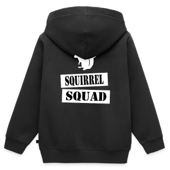join the squirrel squad - Kids Premium Organic Zip-up Hoodie - black - Back - AI Model Kid Male (0cm)