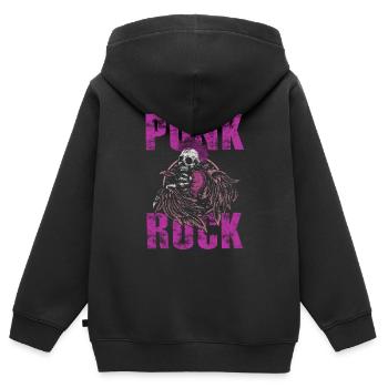 Punk punk rocker skull punk punk music - Kids Premium Organic Zip-up Hoodie - black - Back - AI Model Kid Male (0cm)