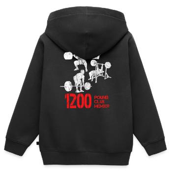 1200 Pound Club Member 2 - Bodybuilder Powerlifter - Kids Premium Organic Zip-up Hoodie - black - Back - AI Model Kid Male (0cm)