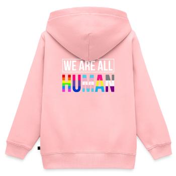 LGBTQ Schwul Transgender - Kinder Premium Organic Zip Hoodie - Rosa - Hinten - AI Model Kid Female (0cm)