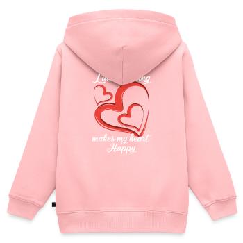 Amour de linedance - Sweat Premium à capuche zippé enfant bio - rose - Dos - AI Model Kid Female (0cm)