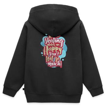 Rollschuhlaufen Skating - Kinder Premium Organic Zip Hoodie - Schwarz - Hinten - AI Model Kid Male (0cm)