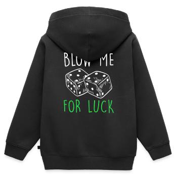 Würfelspiel Glücksspiel Brettspiel Würfeln - Kinder Premium Organic Zip Hoodie - Schwarz - Hinten - AI Model Kid Male (0cm)