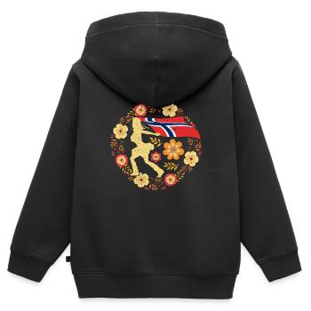 Norway Oslo - Kids Premium Organic Zip-up Hoodie - black - Back - AI Model Kid Male (0cm)